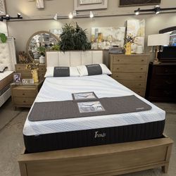 Queen Bedframe, Dresser, Mirror, Nightstand 