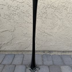 1970's Retro Vintage Tall Black Art Glass Bud Vase. 