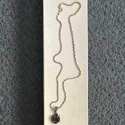 Kid’s Purple Pendant Necklace Silver/Gold
