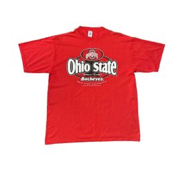 Ohio State Buckeyes Shirt 2XL Vintage Logo 7 90s Tradition In Excellence Red OSU