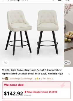 New swivel barstools set of 2!