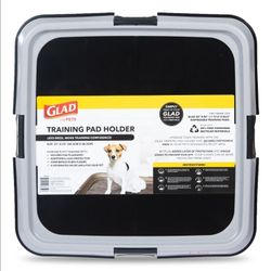 Glad for Pets Puppy Potty Training Pad Holder for Disposable Pads - Puppy Potty Tray, Dog Potty Training Tools for Indoor Pee Pad Station, Potty for D