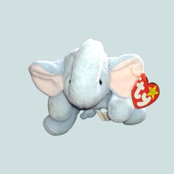 Ty's Original Beanie Baby Peanuts The Elephant Rare 1-25-95 ERROR PVC 