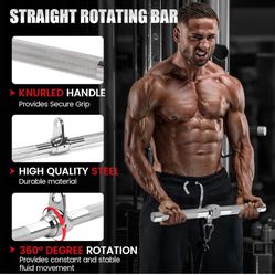 Bar Straight Rotating Bar Curl LAT Pull Down 