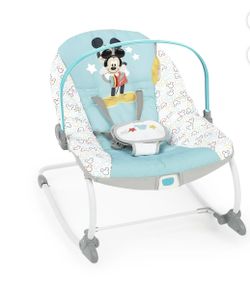 Disney Baby 2-in-1 Slip Resistant Vibrating Infant & Toddler Baby Rocker Chair, Mickey Mouse by Bright Starts