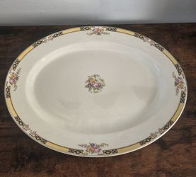 Vintage Oval Serving Platter by Vintage Serving Platter by Edwin M. Knowles China Co. 15"