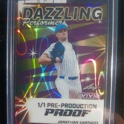 Really Nice Pair And Rare Leaf Metal Jonathan Santucci 1/1 Rookie Cards Mint... 