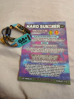 Hard Summer 2026 2-Day GA+ wristband