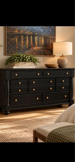 Black dresser, tall