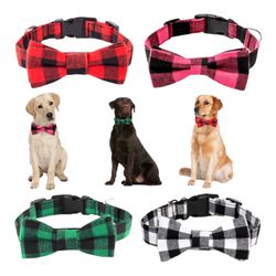 Bow Tie 2 Pack Dog Collar Small Medium Large Dogs Puppy