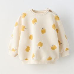 Zara Apple Sweatshirt ( size 6-9 months )