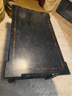 Marble/Wrought Iron Designer Coffee Table