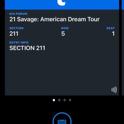 Concert Ticket : 21 Savage American Dream Tour