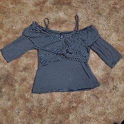 Off Shoulders Shirt Plus Size