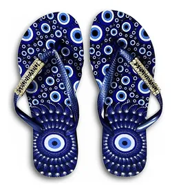 🧿Women’s Greek Eye Flip Flops - SIZE 8