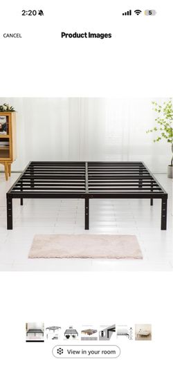 Metal Bed Frame King Size. Estructura de cama de metal tamaño King