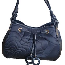 Montblanc Starisma Dalila Drawstring Hobo Shoulder Bag in Black