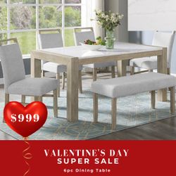 6 PC DINING TABLE 