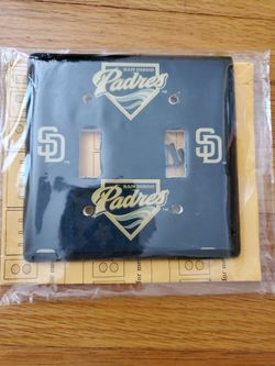 San Diego Padres Double Toggle Light Plastic Switch Wall Plate Cover