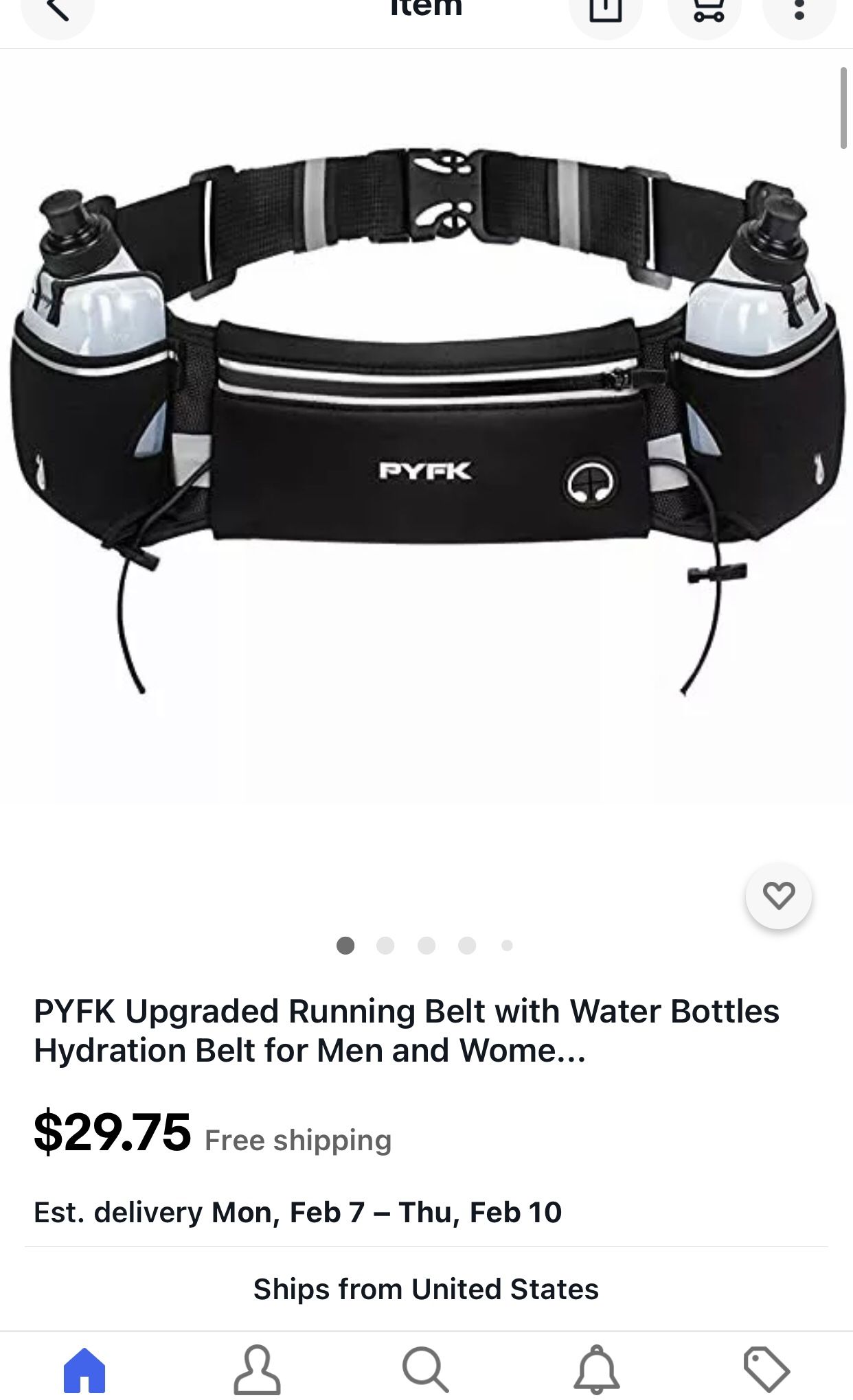 Running Belt With Water Bottles