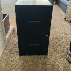 Stainless Steel Black File Cabinet 