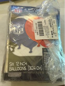 NFL 12-Inch Latex Balloons 6-Pack
