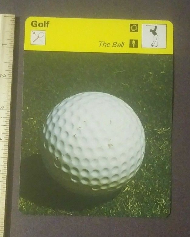 1979 Sportscaster Golf The Ball Large And Small Sports Photo Large Over-sized Card HTF Collectible Vintage Italy