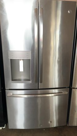 GE  3 Door Stainless Steel Refrigerator
