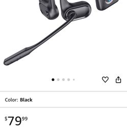 Bluetooth Headset with Microphone, Open Ear Headphones, Dual Connect Bluetooth 5.4 Headphones with Noise Cancelling & Mute, Wireless Headset with Mic 