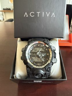 Activa X Invicta Dual Time Black and White Digital Watch