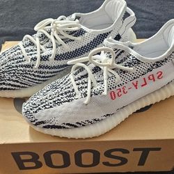 Adidas Yeezy Boost 350 V2 Zebra CP9654 – Size 10 (White/Black/Red) – New in Box

