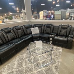 UP TO 36 MONTHS INTEREST FREE  3 PEICE SECTIONAL COUCH SOFA LEATHER  