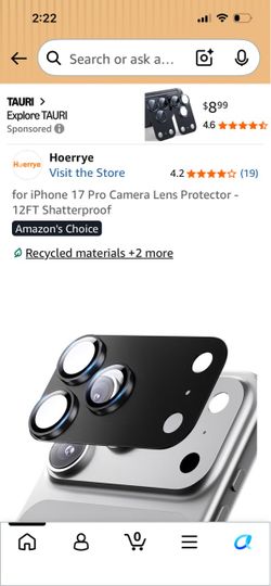 iPhone 17 camera lens protector