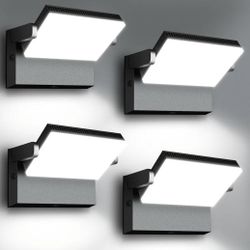 150W LED 360° Rotatable Flood Lights, Outdoor Adjustable Head Exterior Lighting Fixture, 5000K Waterporof Commercial Security Wall Pack for Yard, Gara