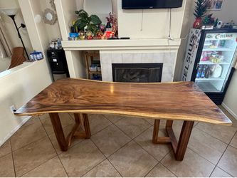 Live Edge Wood Slab Dining Table