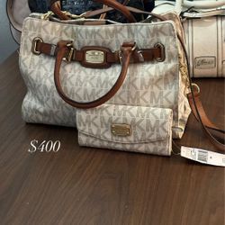 Michael Kors Purse And Wallet Set 