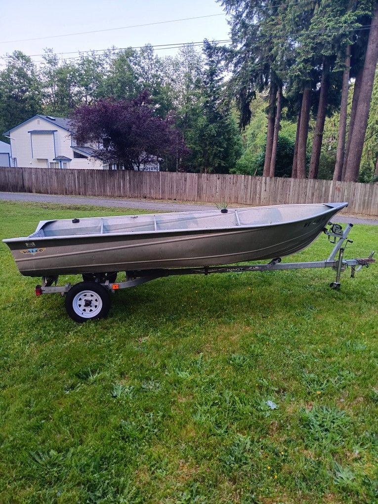 14'Aluminum Valco Boat And King Trailer