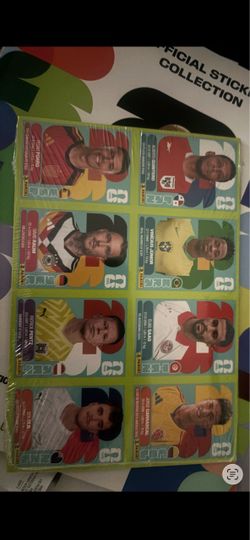 Green border panini stickers