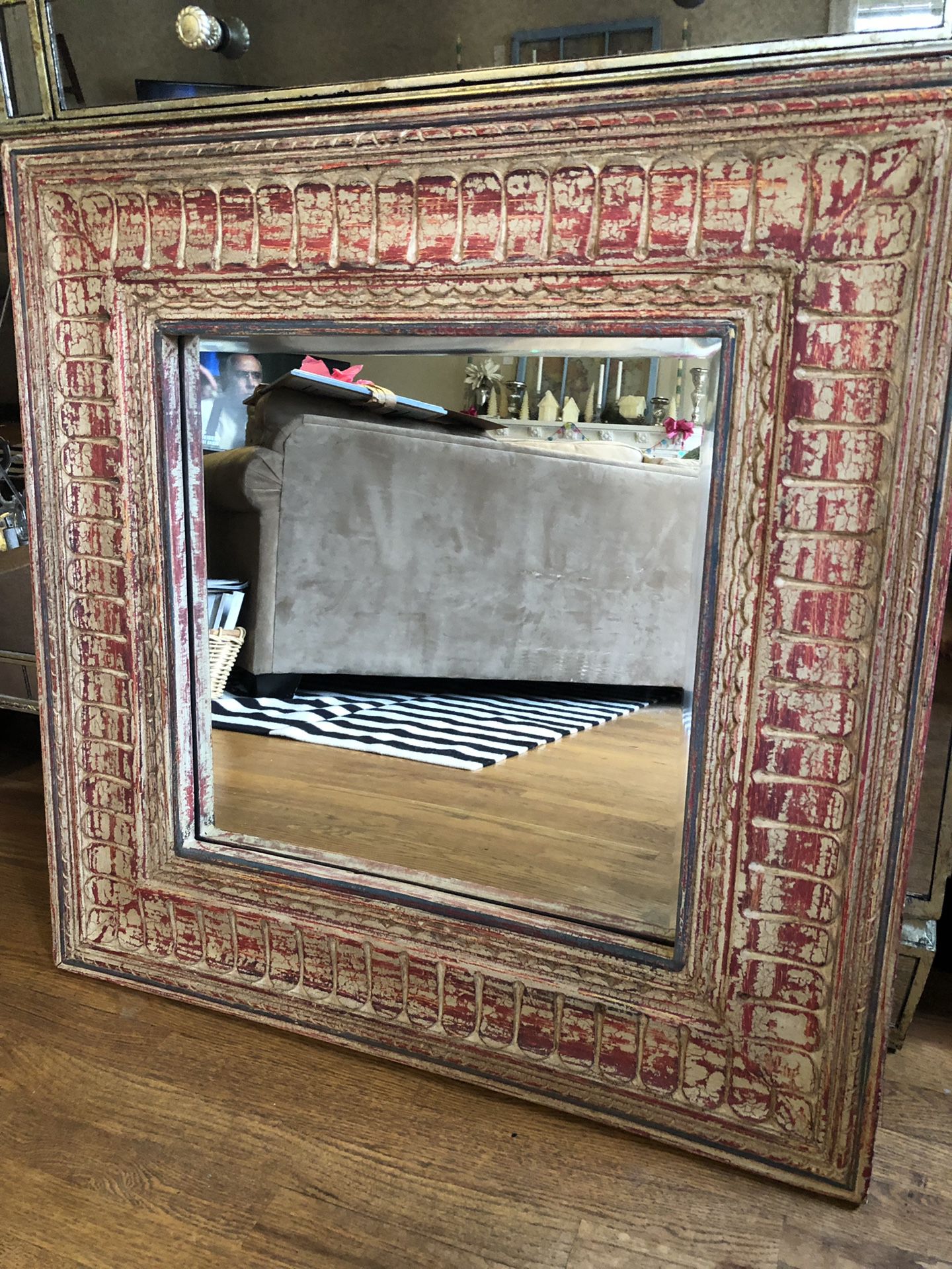 Pottery Barn Mirror “Tangier Carved Mirror”