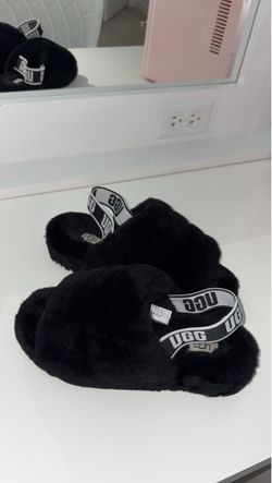 UGG Fluff Yeah Slide Slippers Black