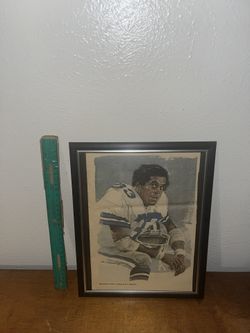 Dallas Cowboys Tony Dorset Magazine Print Ad Frame 