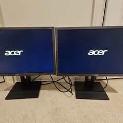 (2) x 24 inch Acer Monitors 
