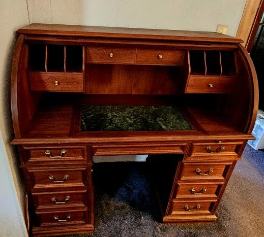 Teak Rolltop Desk