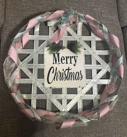Merry Christmas Aluminum Wreath 