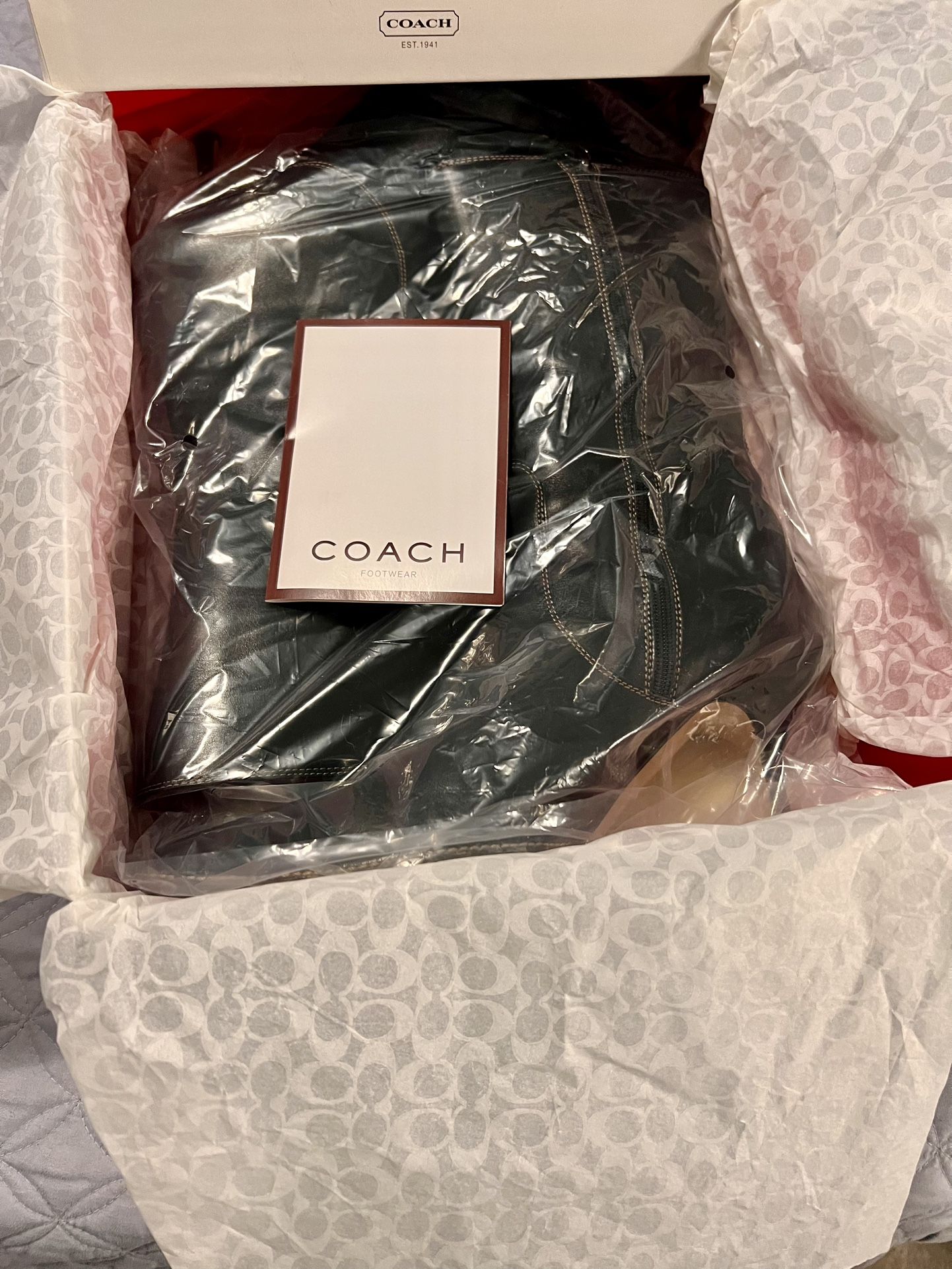 COACH Sami Calf Leather Boots
