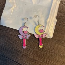 Sailor Moon Wand Dangle Earrings