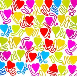 40 pcs Valentine's Gift. Heart Shape Sticky Hands Stretchy