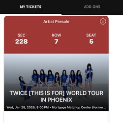 TWICE CONCERT TICKET