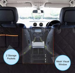 Car Back Seat Cover for Dogs Quilted, Waterproof, Hammock