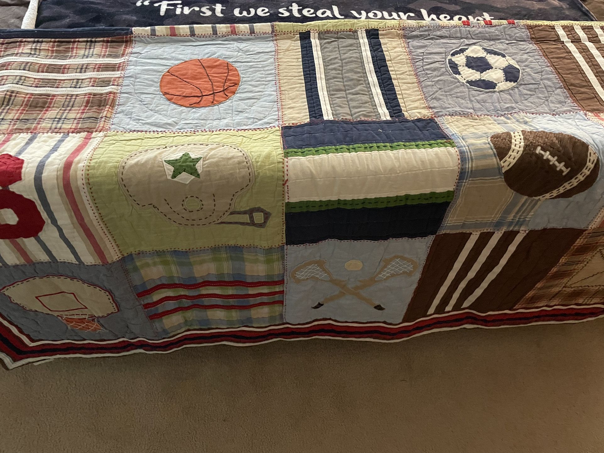 Pottery Barn Quilt And Sports Bag